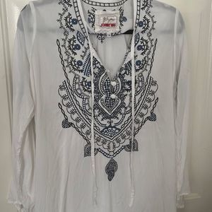 BIYA Johnny Was Embroidered Shirt